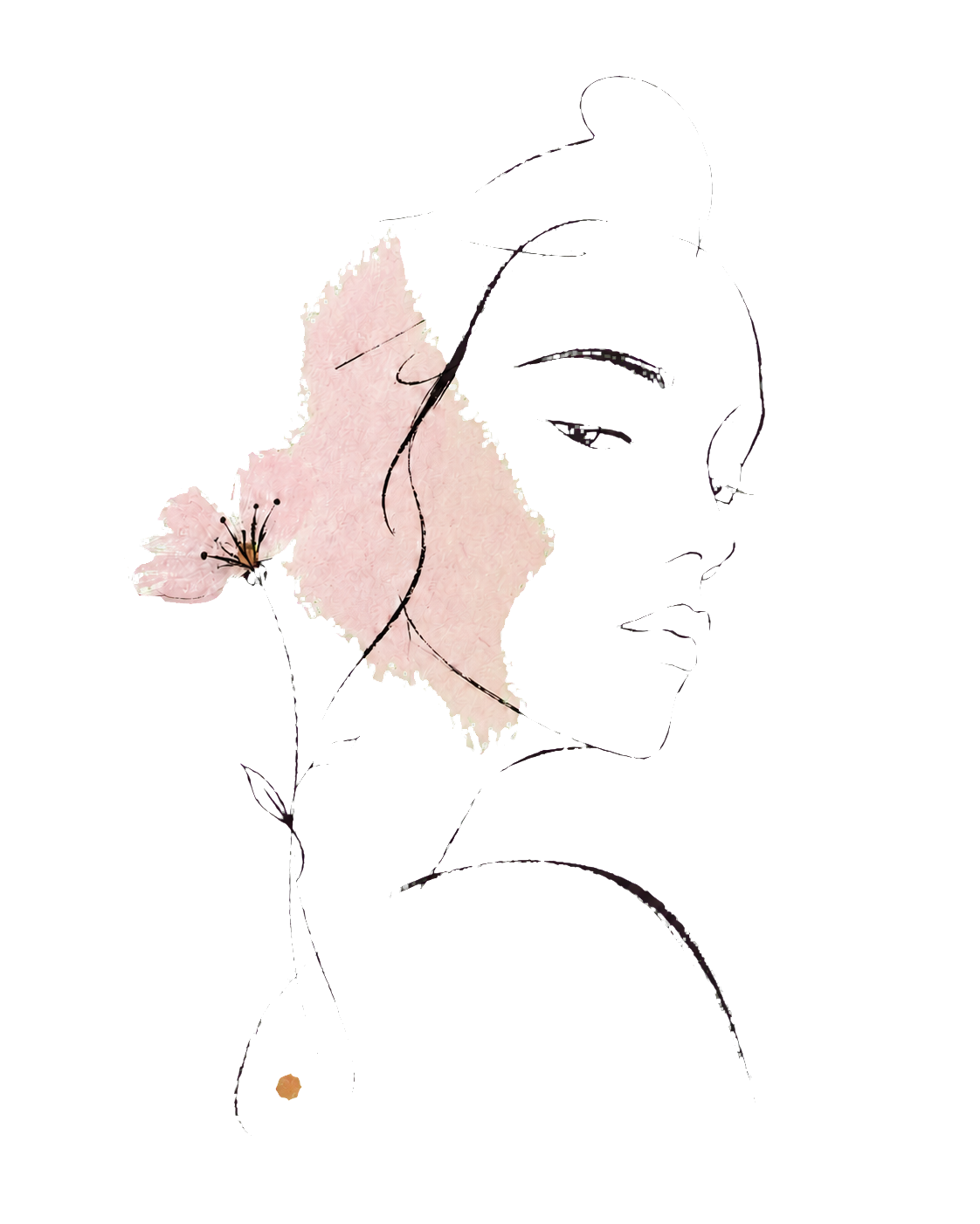 Minimal line illustration celebrating thoughtful beauty discovery